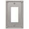 Amerelle Amerelle Imperial Bead Brushed Nickel 1 gang Metal Decorator Wall Plate 1 pk 74RBN - alternate 3